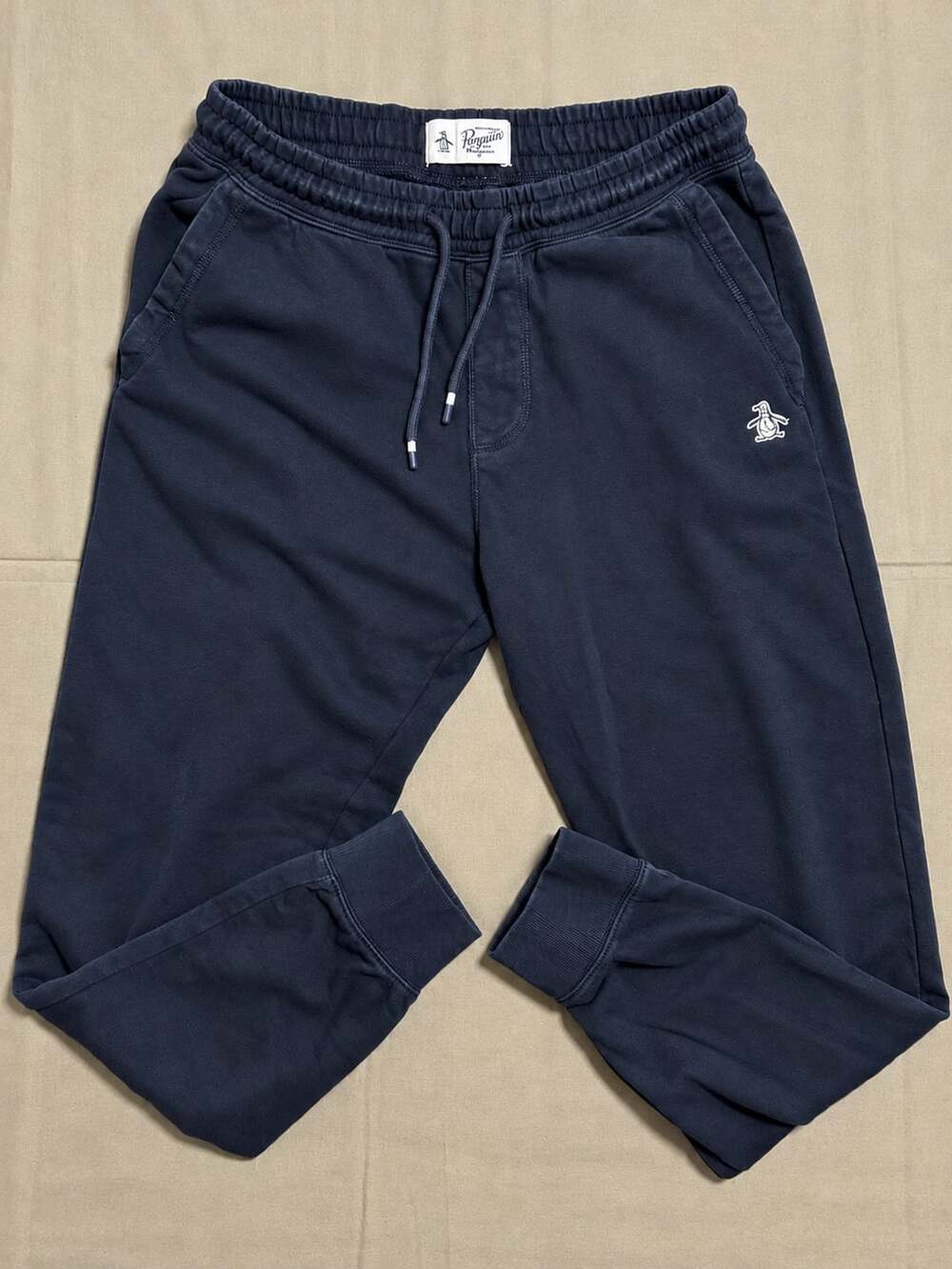 Original Penguin Men's Fleece Jogger Sweatpants Dark Navy Blue